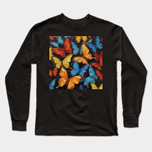 Butterflies Abstract Long Sleeve T-Shirt